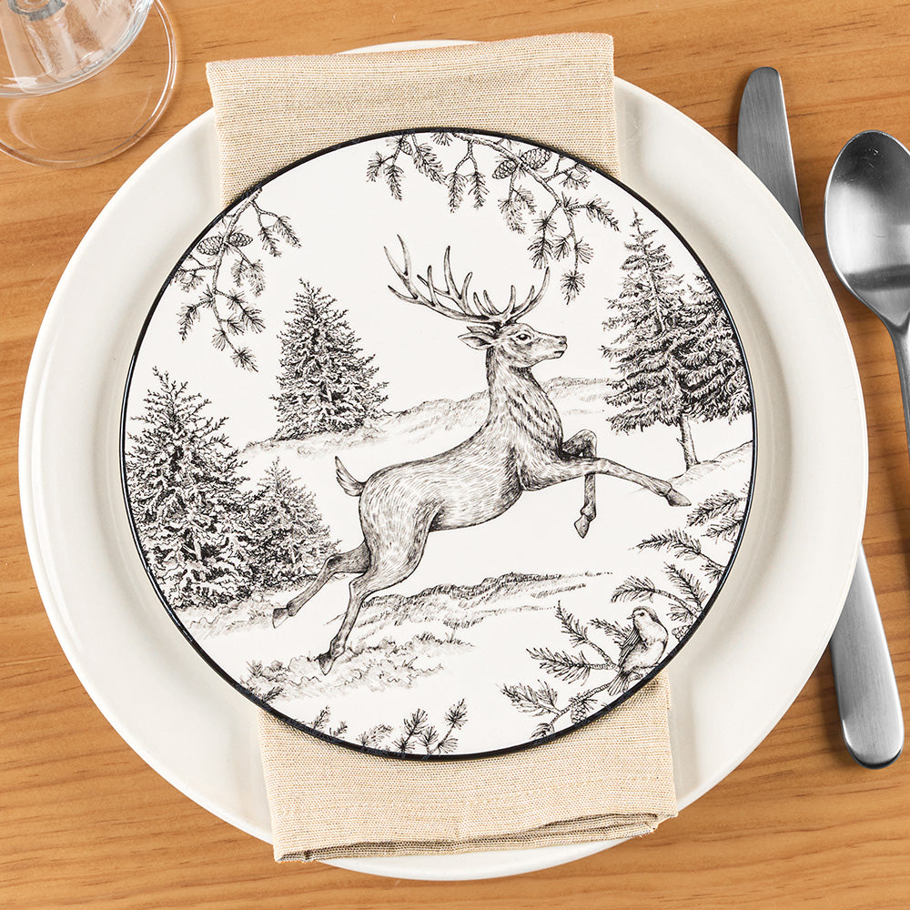 Woodland Stag Toile Appetizer Plate