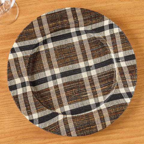 Kalama Plaid Woven Water Hyacinth Chargers