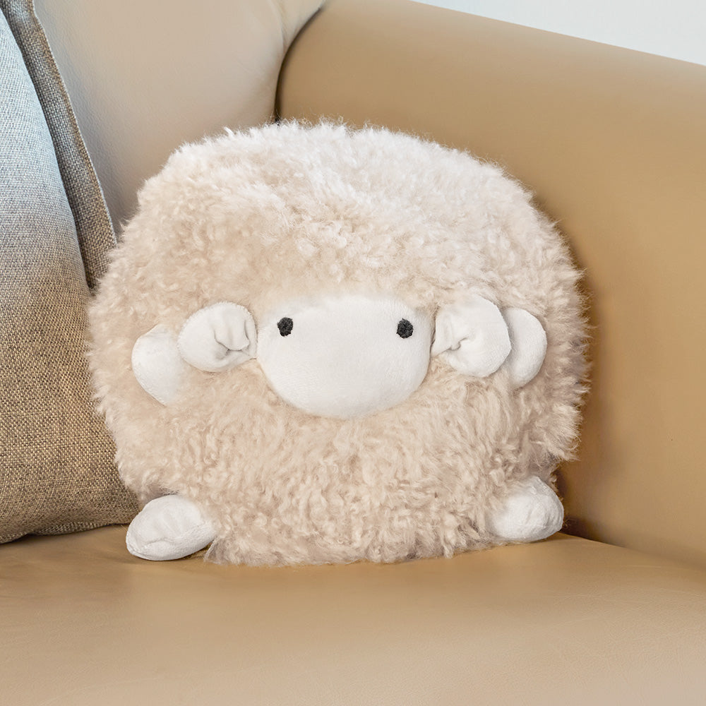 Saro Mongolian Lamb Fur Baa Baa Baby Lamb Pillow