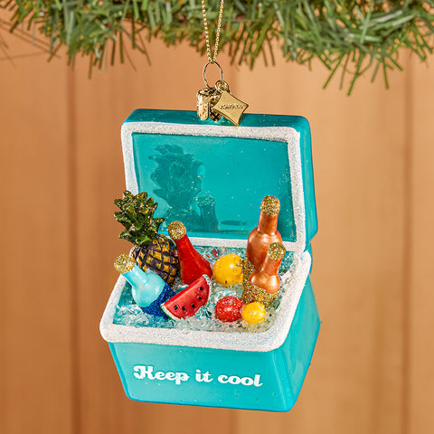 Vondels Glass Ornament, "Keep it cool" Drink Cooler