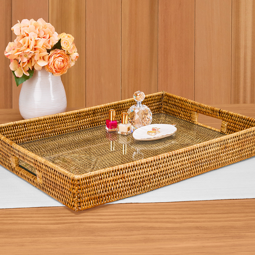 Artifacts Trading Co. Burma Rattan Serving Tray