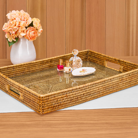 Artifacts Trading Co. Burma Rattan Serving Tray