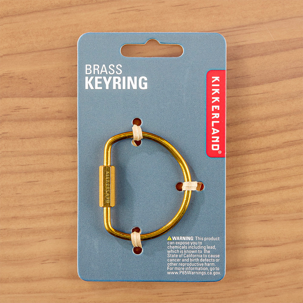 Kikkerland Brass Screw-Lock Carabiner Key Ring