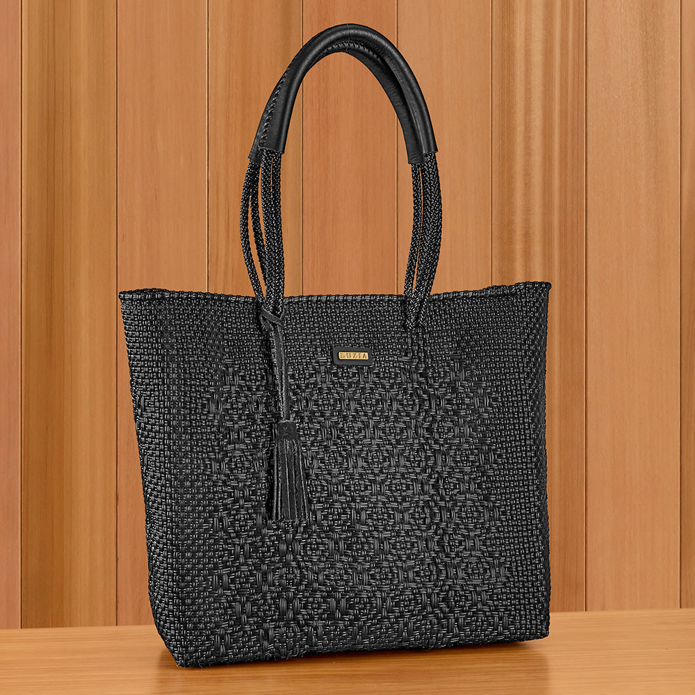 Luzia Woven Chevron Tote Bag