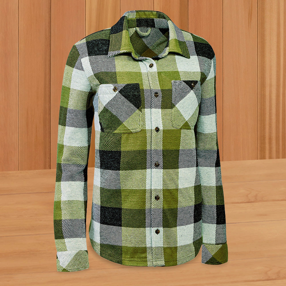 Women's Flannel Button-Down Shirt