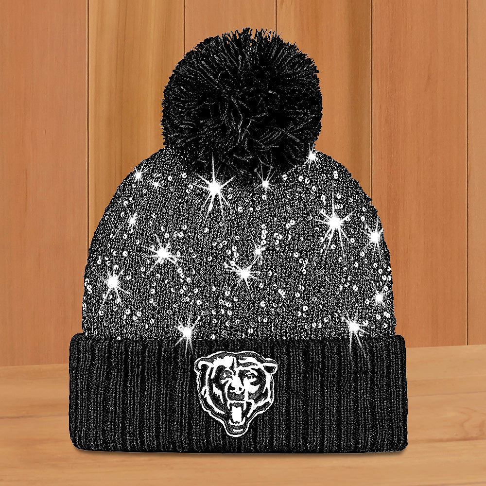 Women's Starter NFL Bling Knit Hat, Chicago Bears