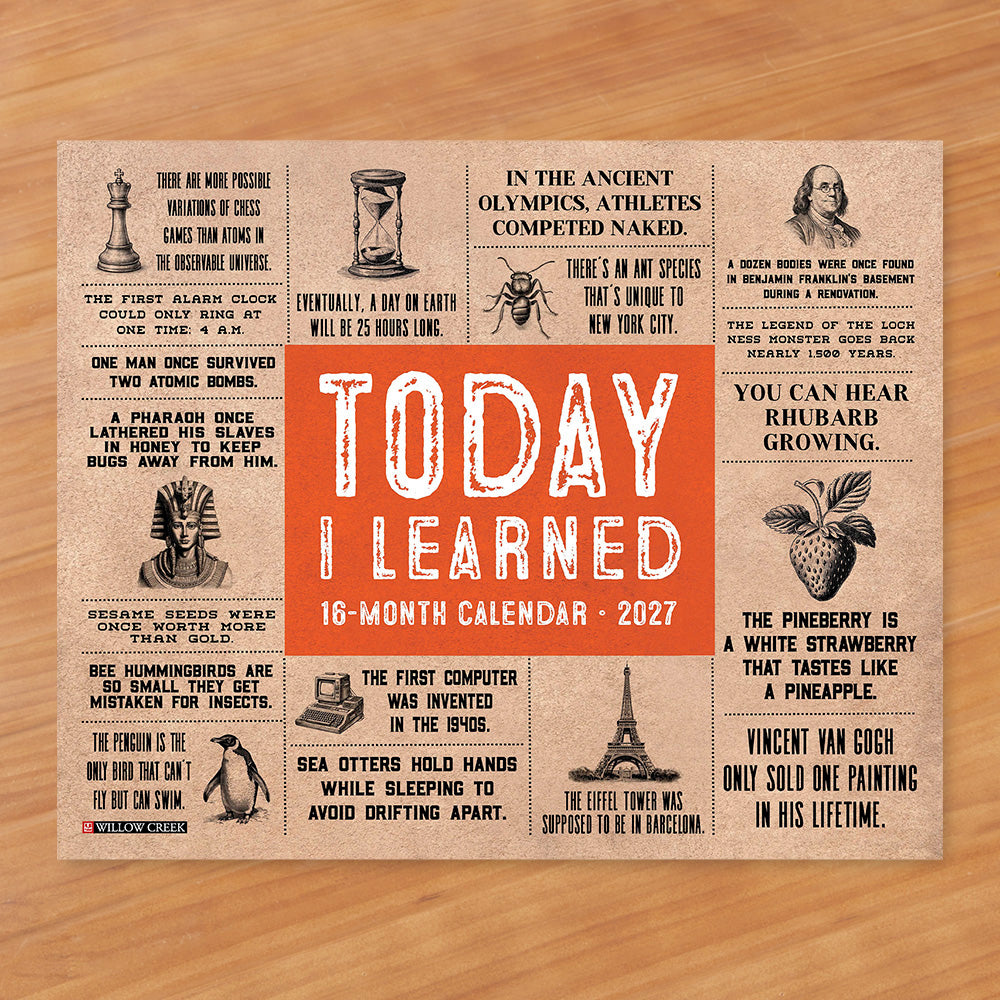 2027 Wall Calendar, Today I Learned