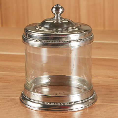 Match Pewter Glass Cookie Jar