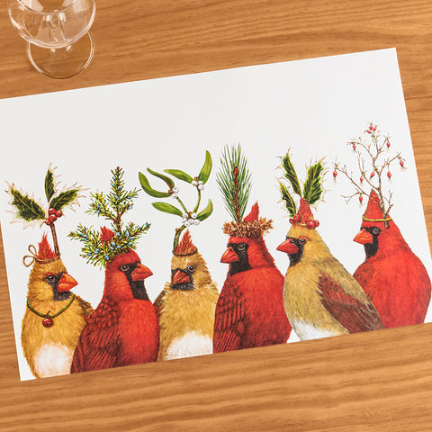 Hester & Cook Paper Placemats, Cardinal Party