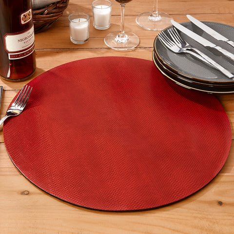 Caspari Snakeskin Felt Back Placemats
