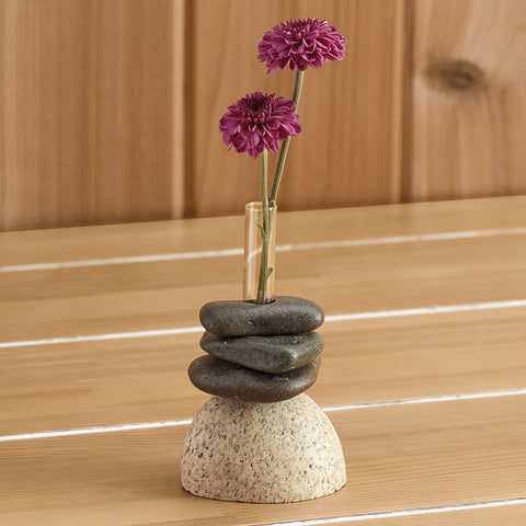 River Rock Flower Bud Vase