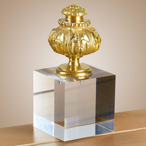 Brass Finial with Acrylic Base
