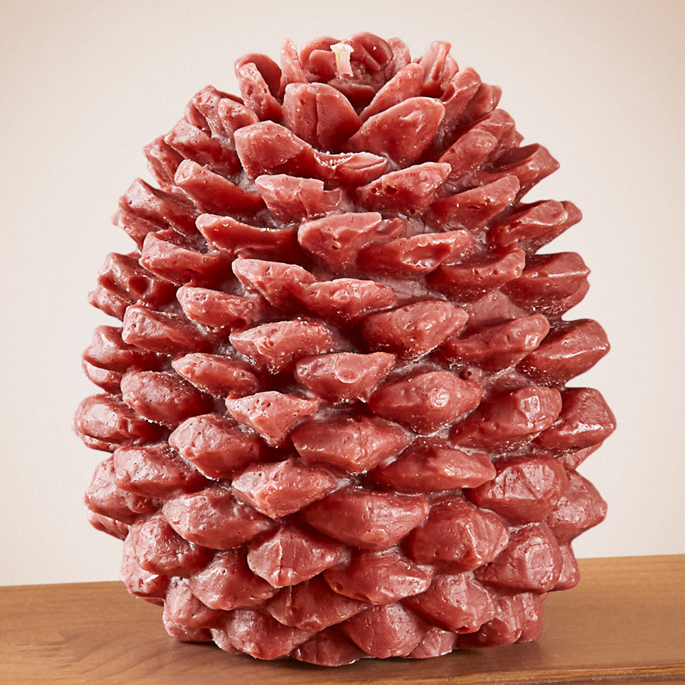 Scented Pinecone Candle, Amber Woods