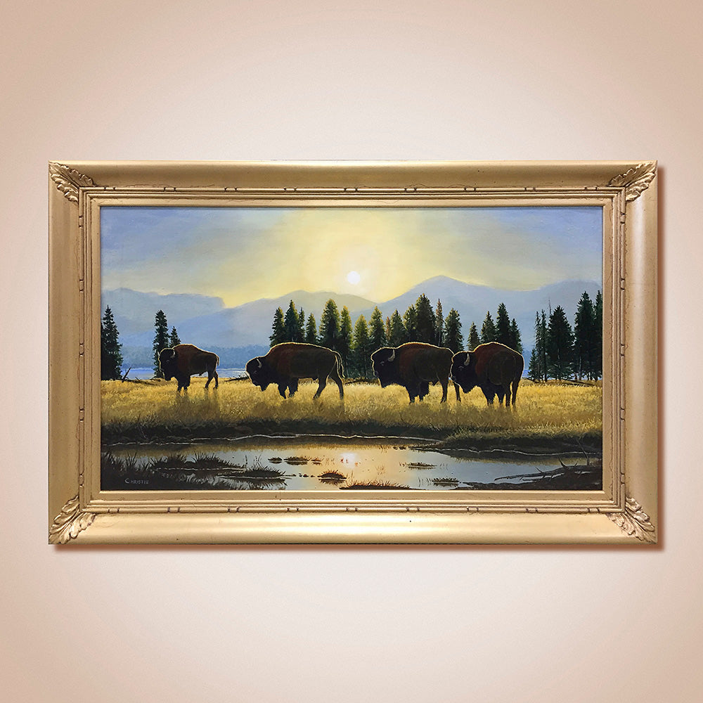 "Yellowstone Morning" Original Oil Painting by Reid Christie