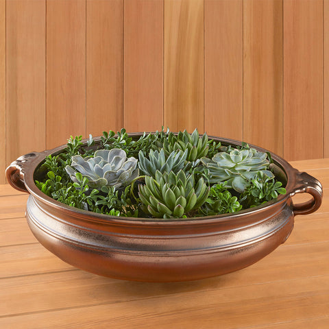 Ceramic Urli Bowl with Bronze Finish