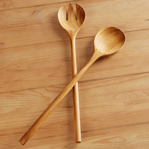 Be Home Salad Servers, Teak