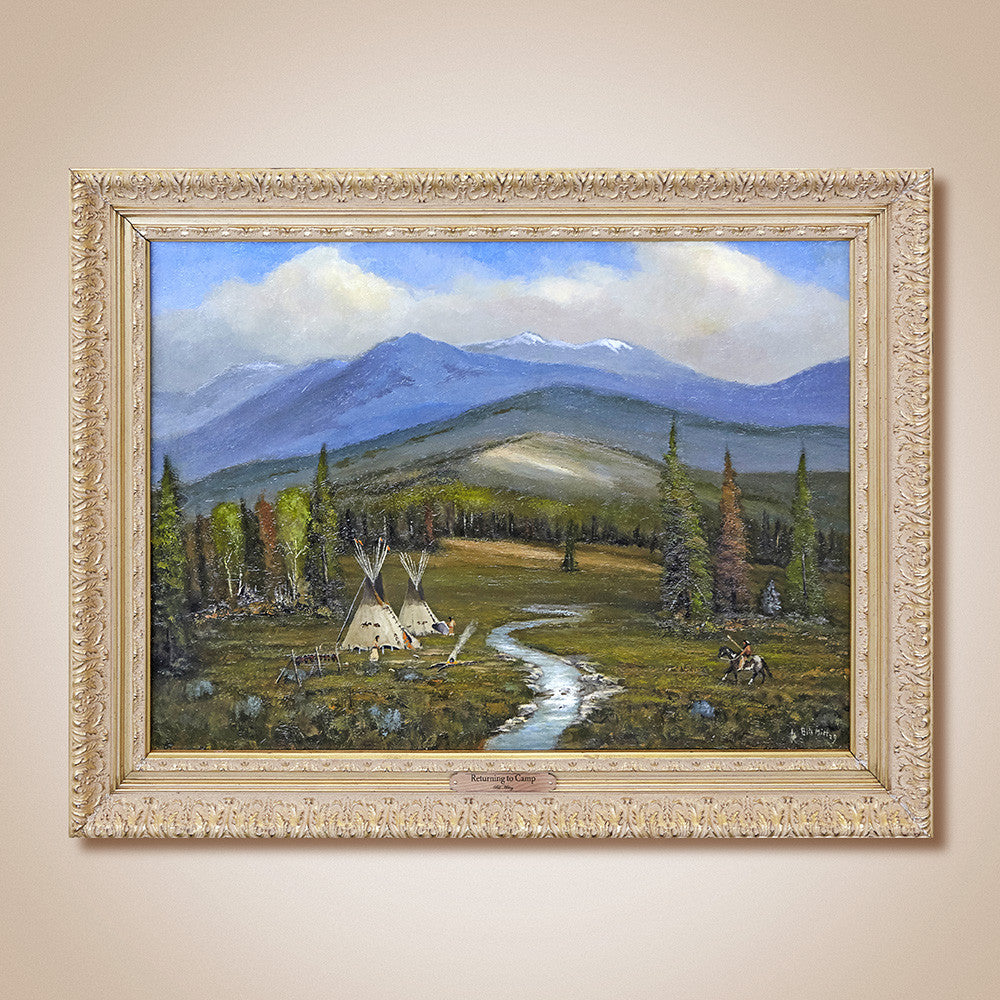 "Returning to Camp" Original Oil Painting by Bill Mittag