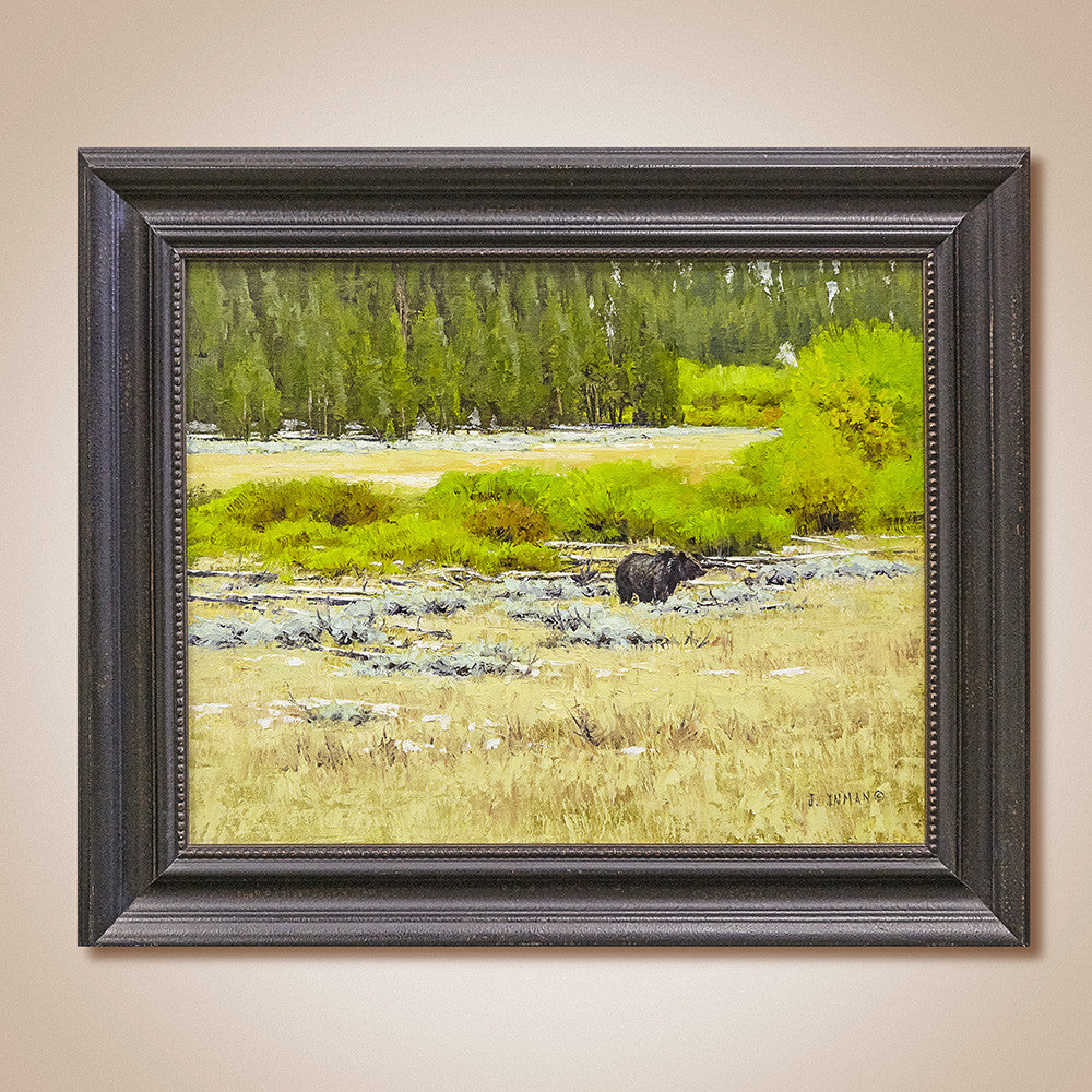"Yellowstone Grizzly" Original Oil Painting by Jerry Inman