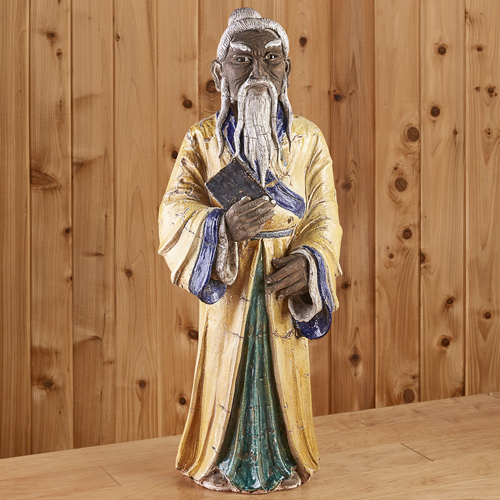 Asian Male Wood Figurine