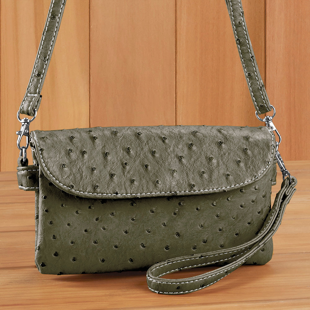 Women's Ostrich Leather Handbag