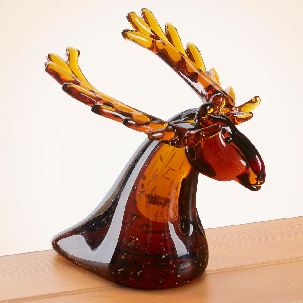 Dynasty Gallery Glass Figurine - Moose Head