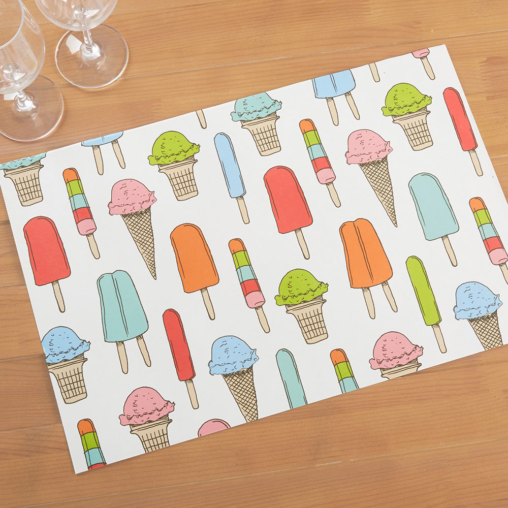 Hester & Cook Paper Placemats, Ice Cream