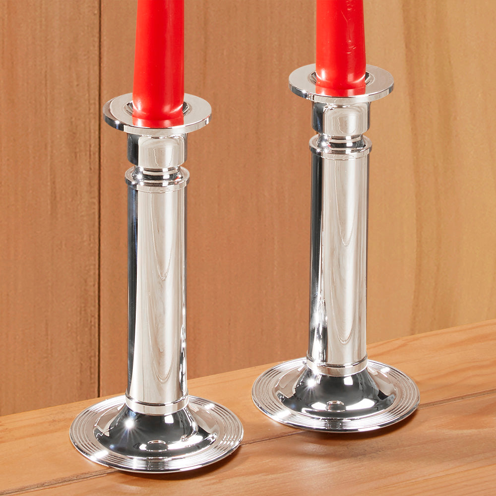 Silver Conio Candlesticks by Greggio, Set of 2