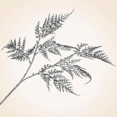 Decorative Metallic Fern Spray