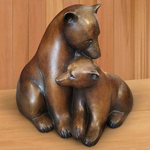 "Arctic Mother with Cub" Sculpture by Georgia Gerber