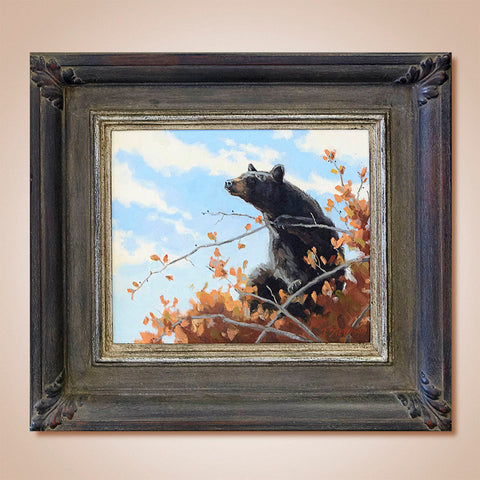Bear Fisted Fighting Original Oil Painting by Mary Ann Cherry