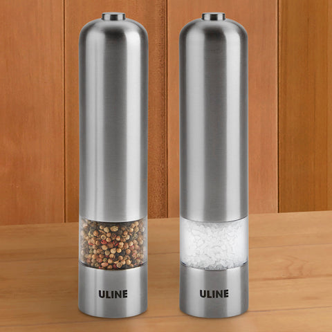 Electric Salt & Pepper Grinders, Stainless Steel