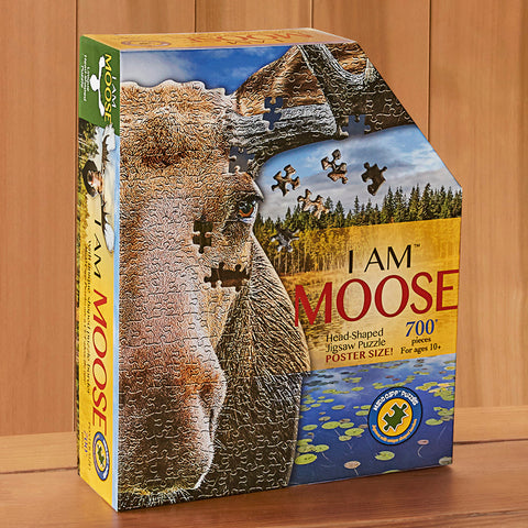 I Am Moose Head-Shaped Jigsaw Puzzle, 700 Pieces