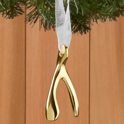 Nima Oberoi Wishbone Ornament - 2" x 3.5"