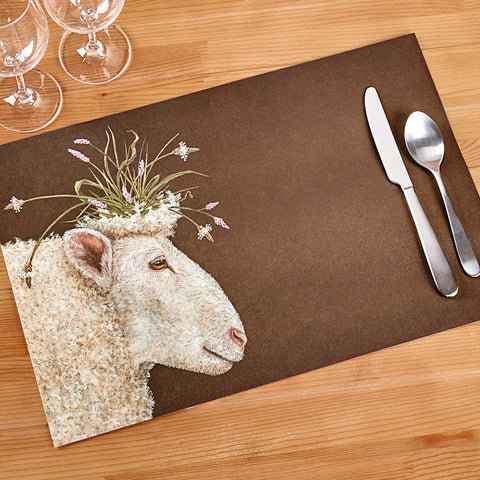 Hester & Cook Paper Placemats, Queen Sheep