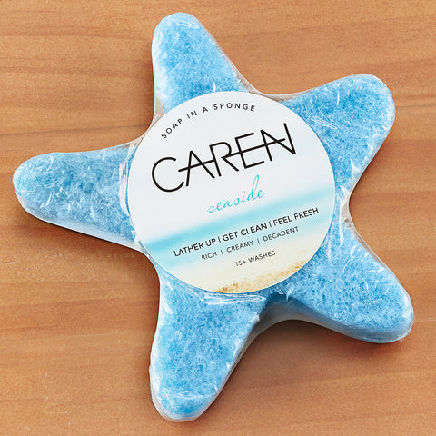 Caren Original Shower Soap Sponge, Seaside - 3.5 oz