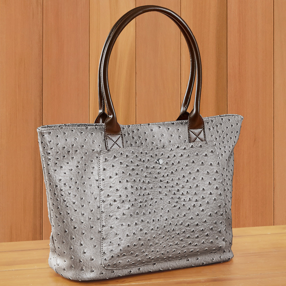 22 Tote Vegan Ostrich Leather Tote – To The Nines Manitowish