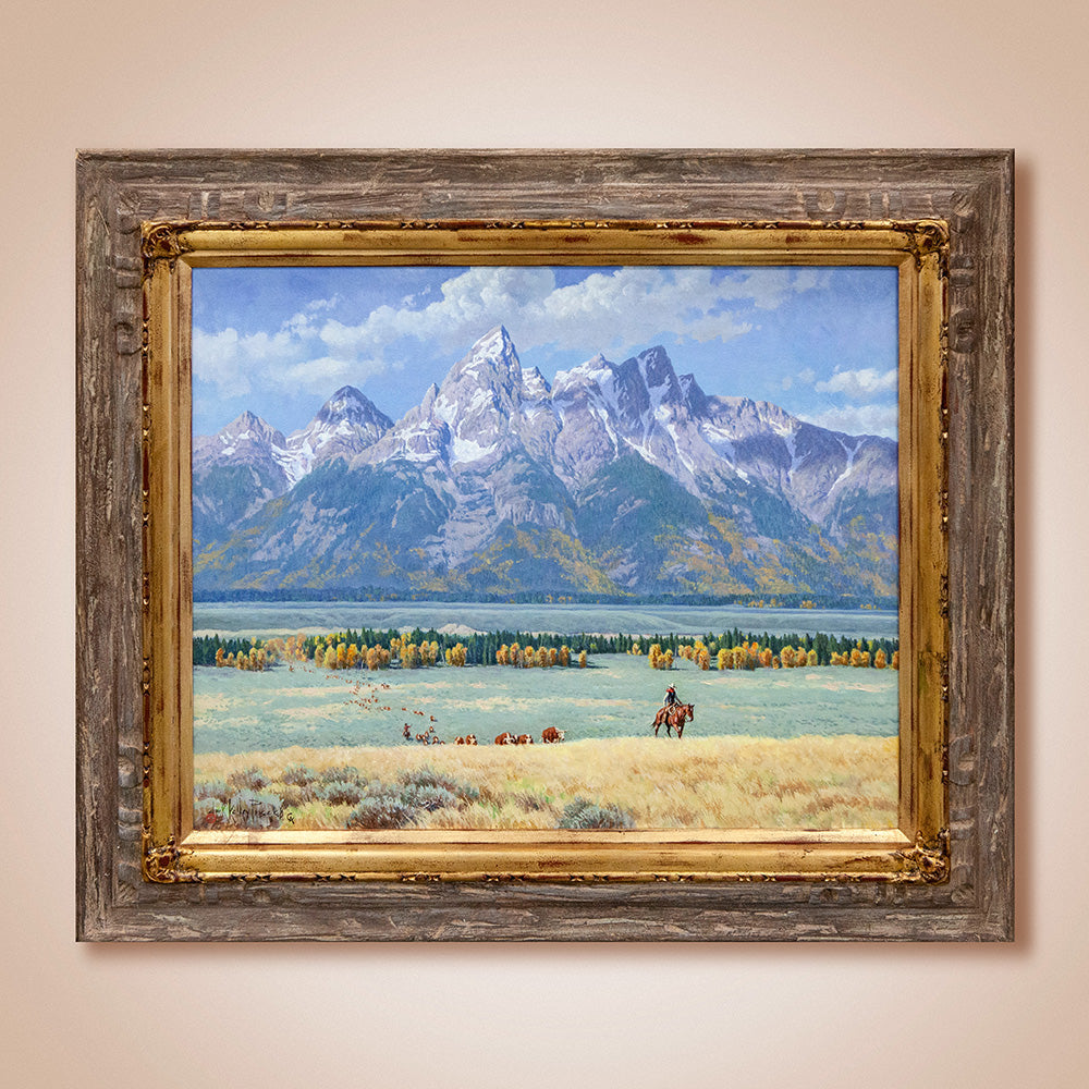 "In Old Jackson Hole" Original Oil Painting by Clark Kelley Price