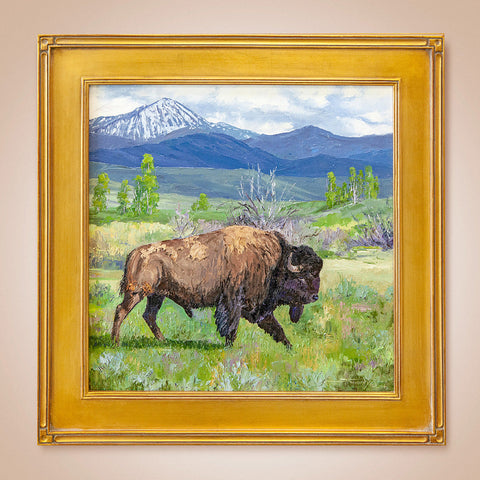 "Moving to the Herd" Original Oil Painting by Carol Swinney
