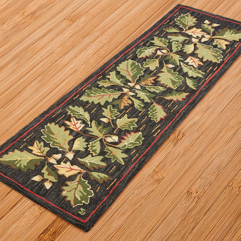 Chandler 4 Corners 30" x 8' Hooked Runner, Acorns & Leaves