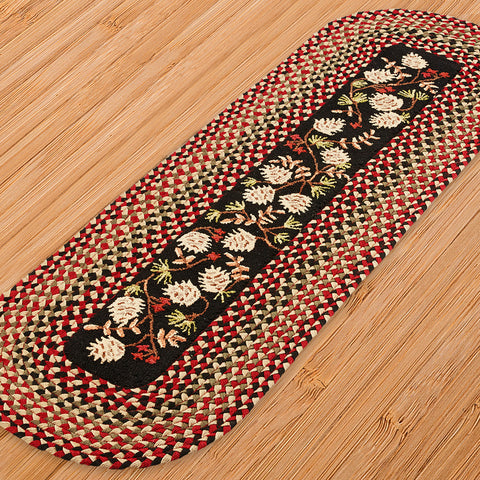 Chandler 4 Corners 30" x 8' Hooked Runner, Pinecone Berries