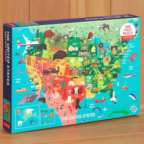 Mudpuppy United States Map Puzzle, 1,000 Pieces