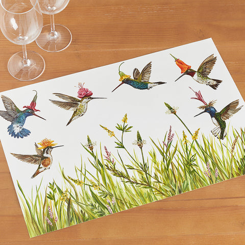 Hester & Cook Paper Placemats, Hummingbirds