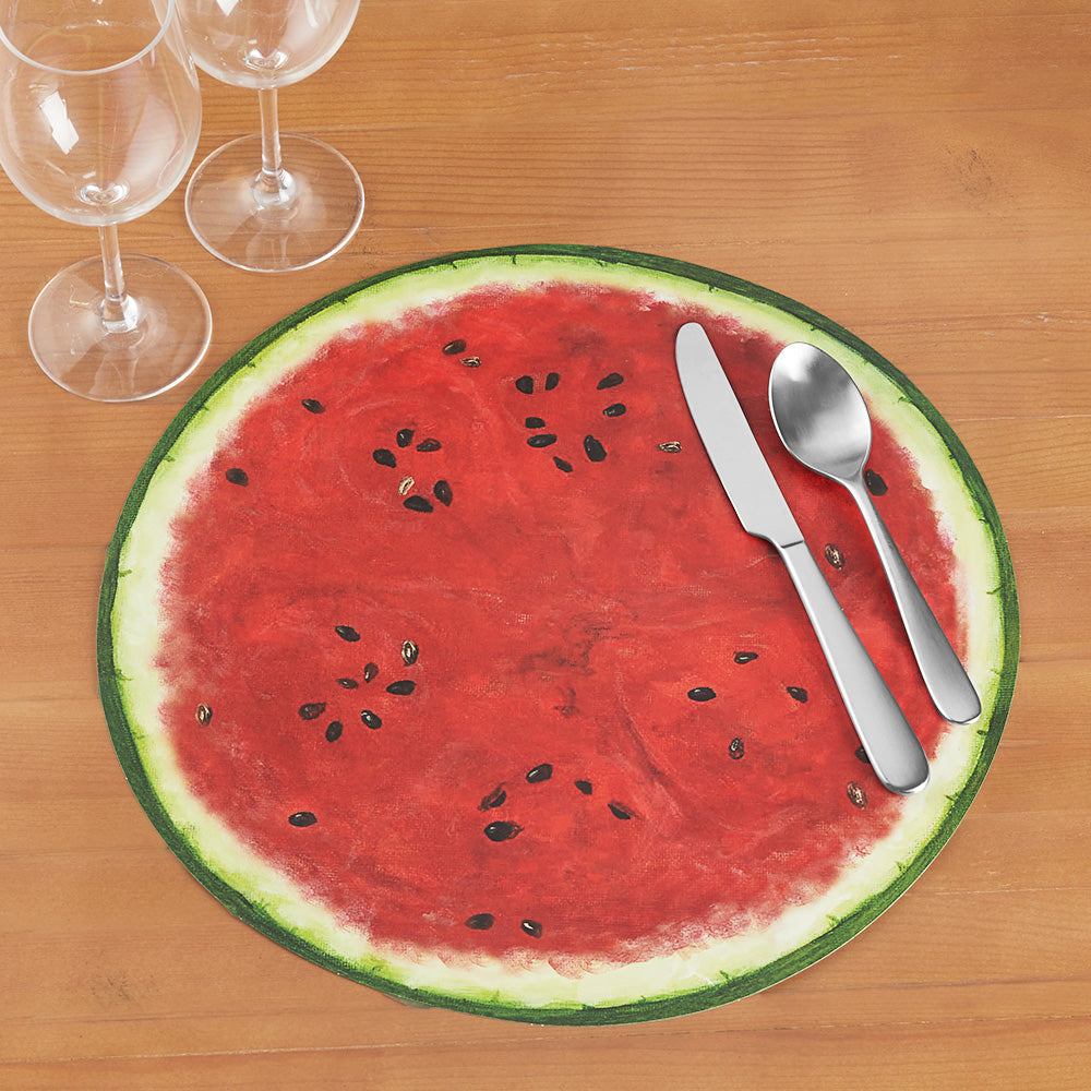 Hester & Cook Die Cut Paper Placemats, Watermelon
