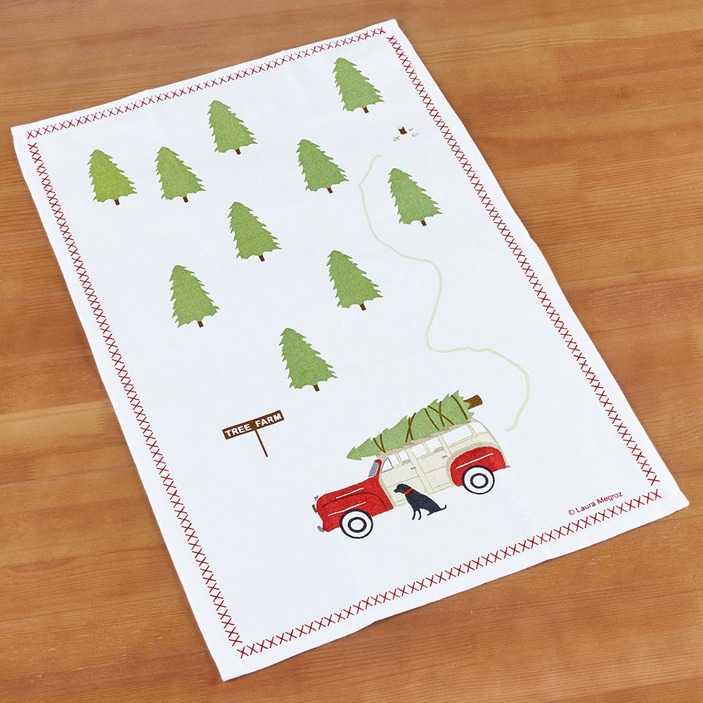 Chandler 4 Corners Kitchen Towel, Tree Farm To The Nines Manitowish Waters