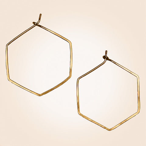 Lotus Jewelry Studio Hexagon Hoop Earrings