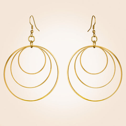 Trades by Haim Shahar Triple Gold Hoop Earrings