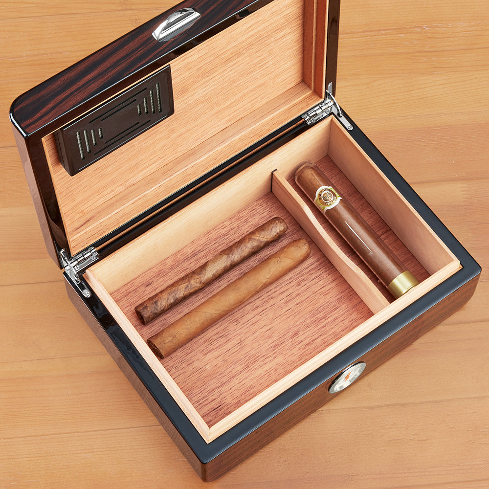 Brouk & Co "Lorenzo" Ebony Cigar Humidor