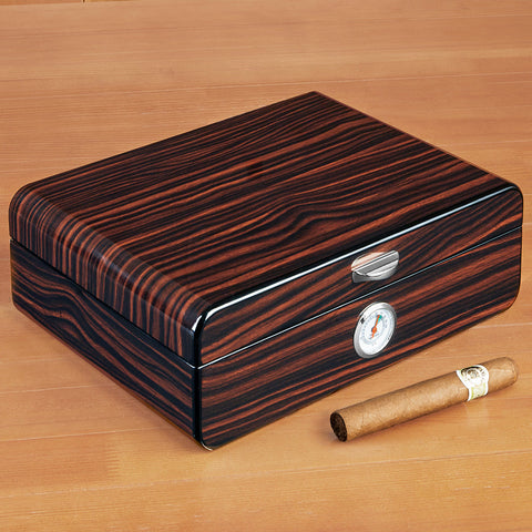 Brouk & Co "Lorenzo" Ebony Cigar Humidor