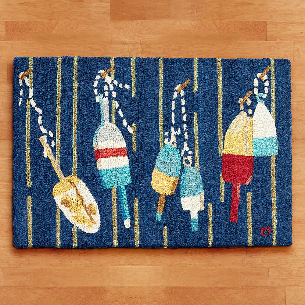 Chandler 4 Corners 2' x 3' Hooked Rug, Buoys – To The Nines Manitowish ...