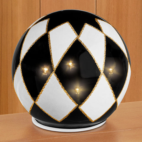 LED Glass Harlequin Globe